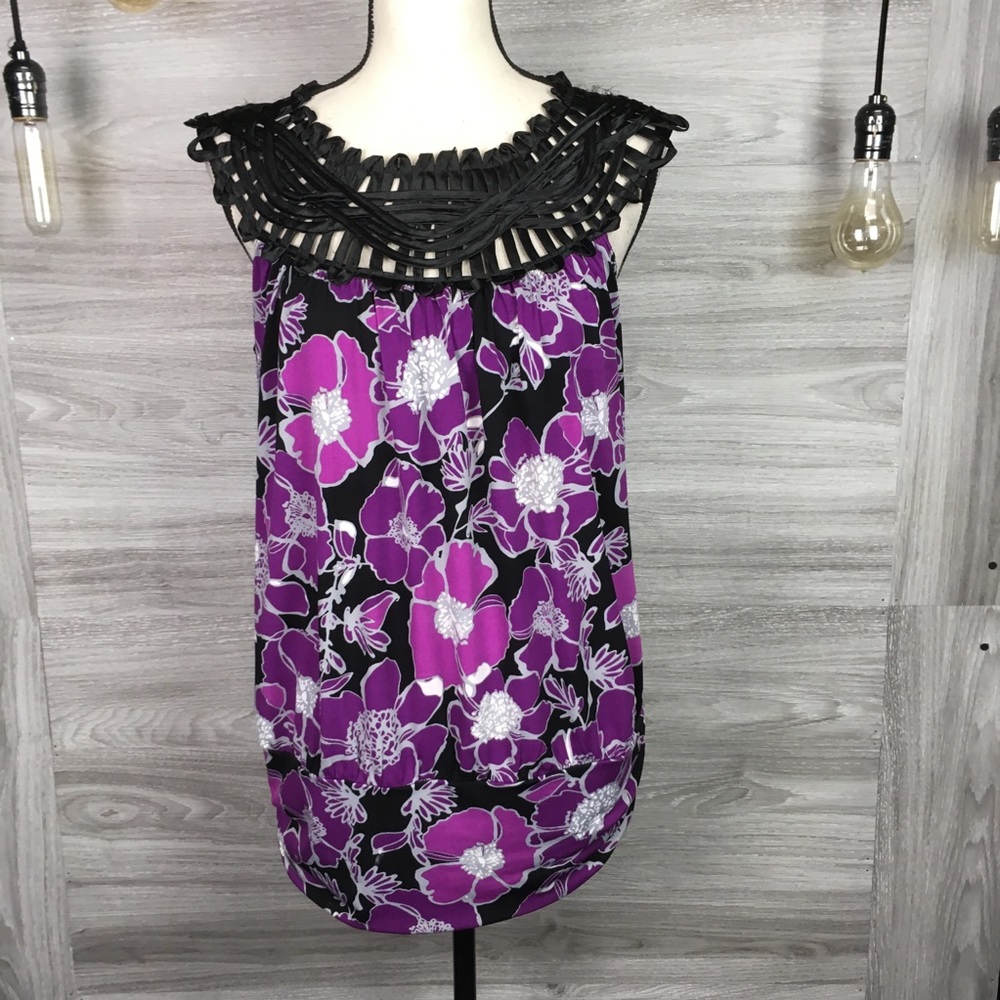 Floral Laced Chest & Back Ruffled sides Size L